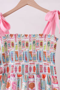 Pink Beach Smocked Dress
