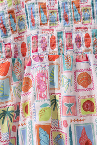 Pink Beach Smocked Dress