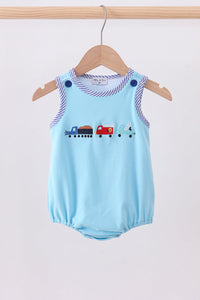 Transportation Seersucker Trim Bubble