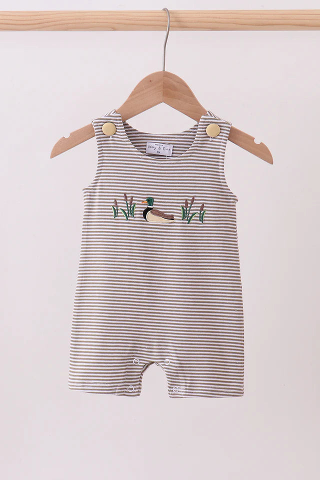 Duck Embroidered Jon Jon Romper