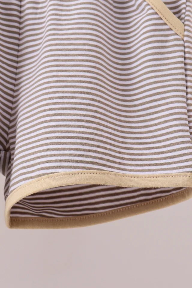 Duck Embroidered Short Two Piece Set