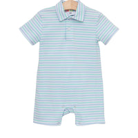 Michael Polo Romper - Seaside Stripe