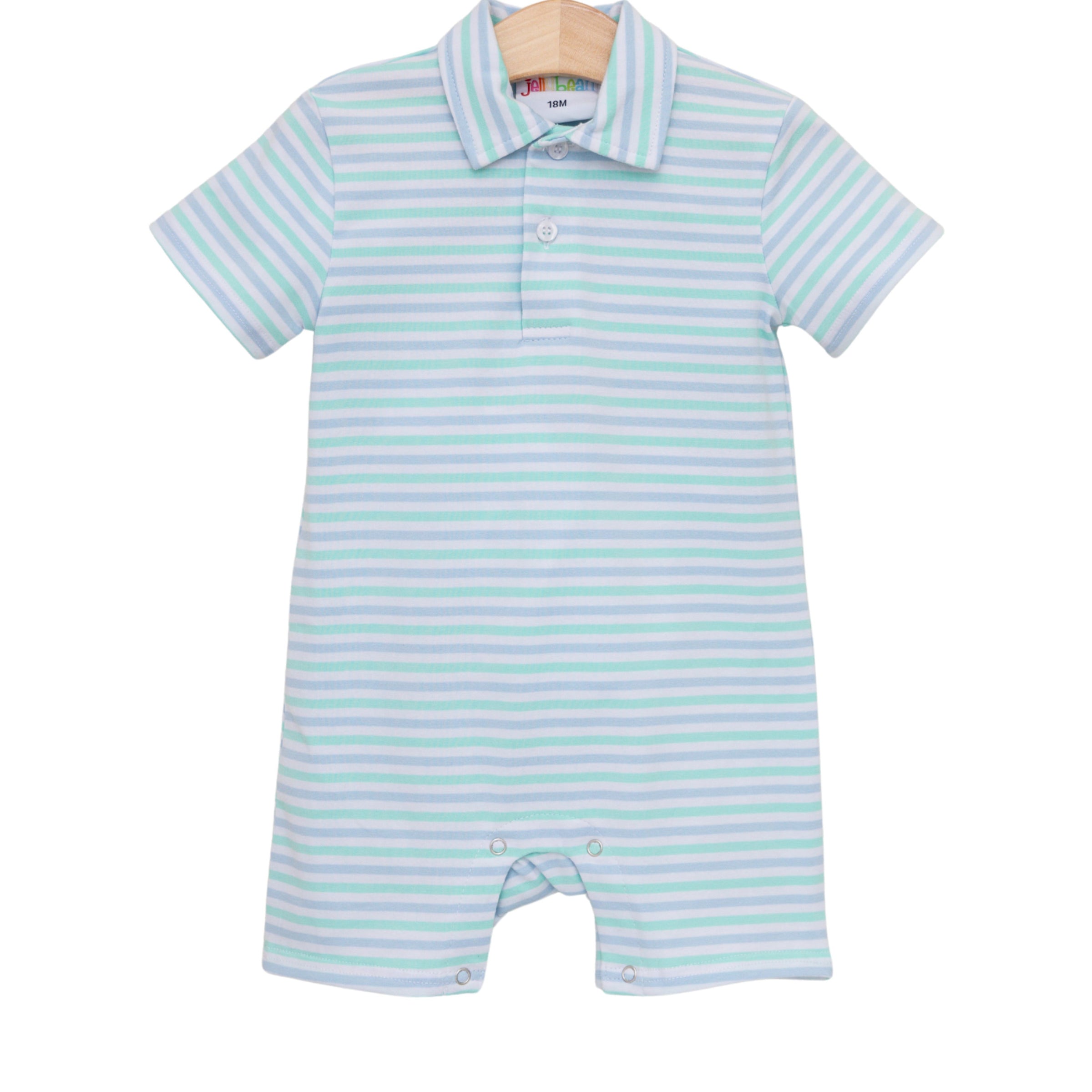 Michael Polo Romper - Seaside Stripe