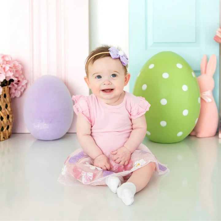 Bunny Bow Sequin Easter Tutu Bodysuit