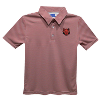 Arkansas State Red Wolves Embroidered Red Stripes Short Sleeve Polo Box Shirt