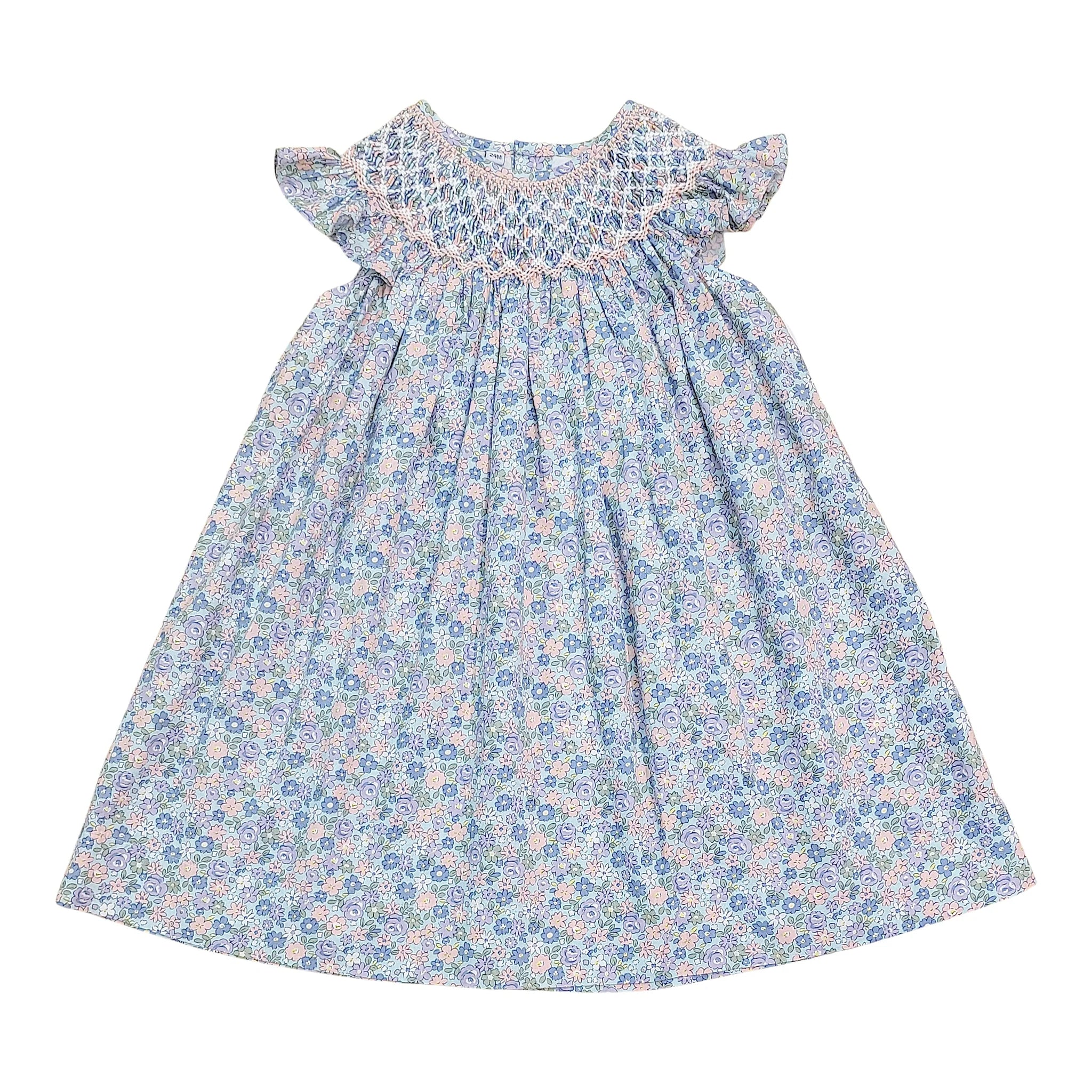 Natalie Floral Print Smocked Dress