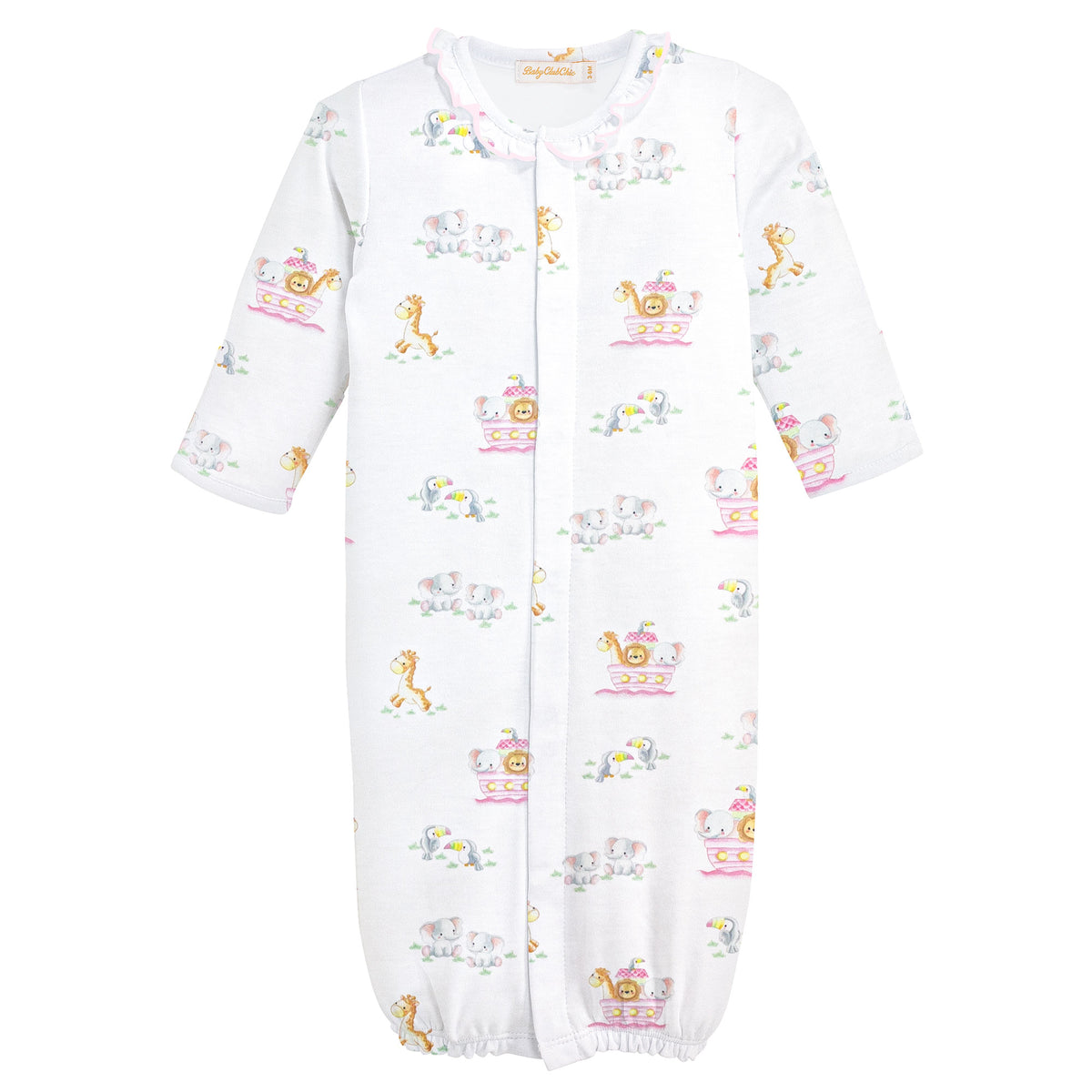 Noah's Ark Printed Ruffle Converter Gown