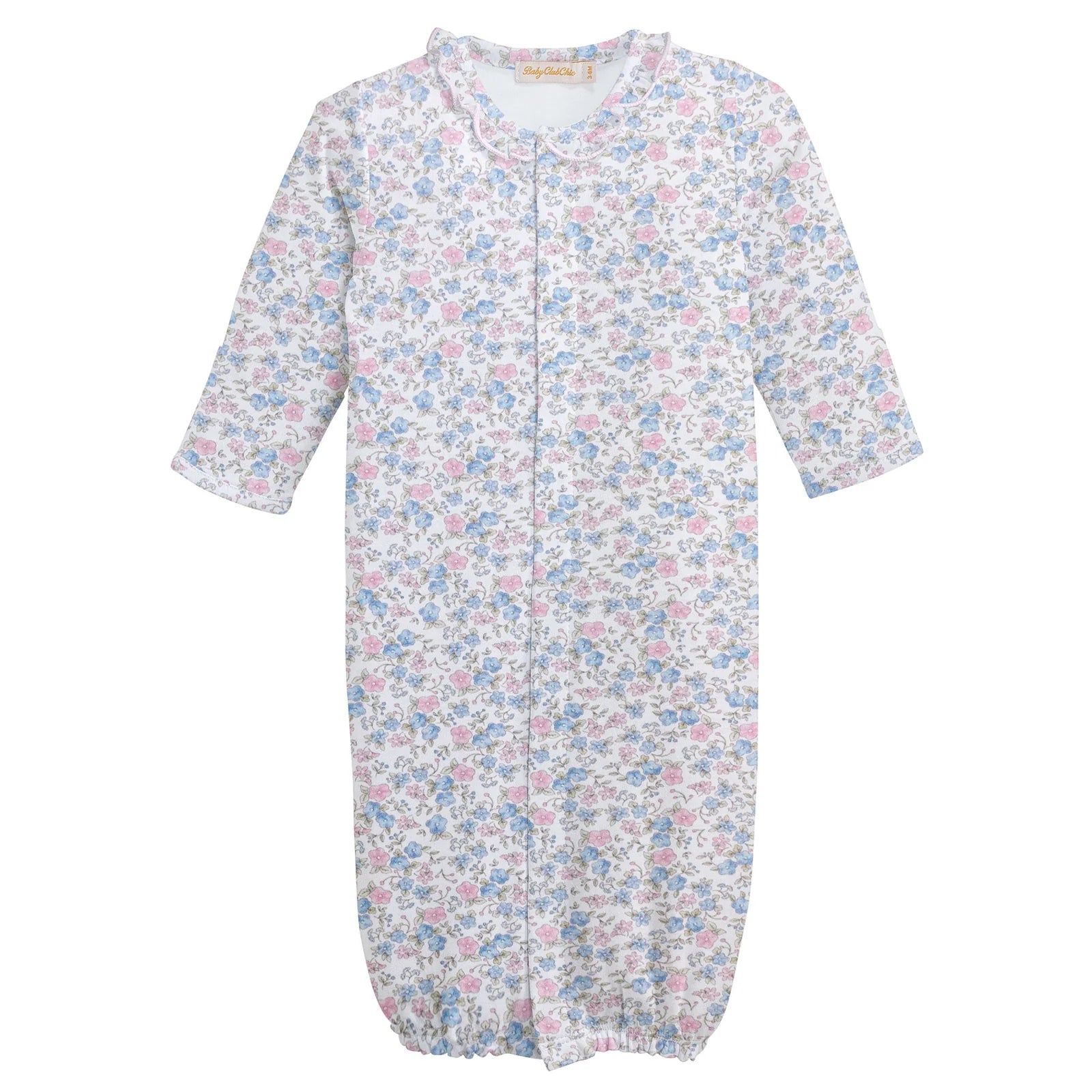 Tiny Soft Floral Converter Gown w/ Ruffle