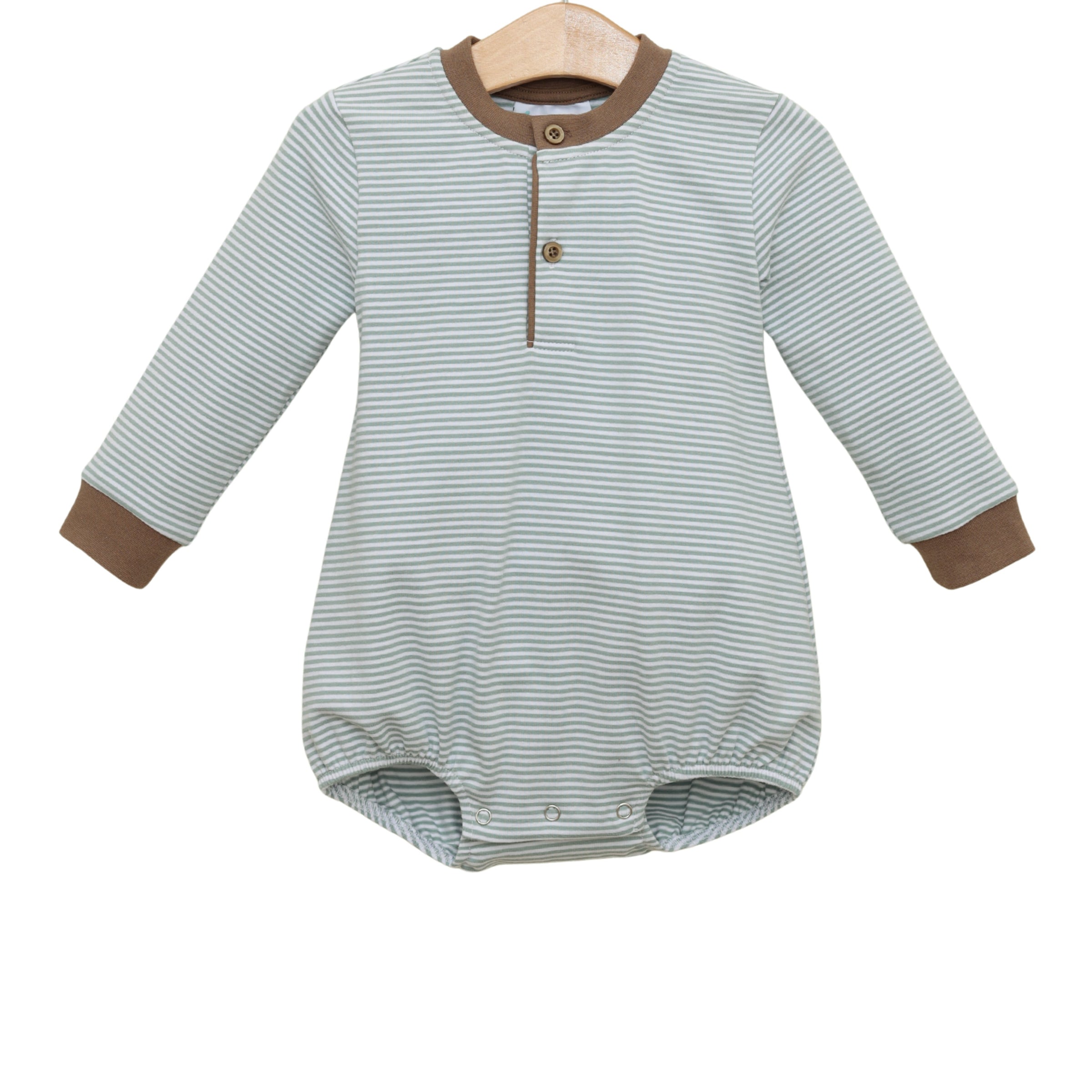 Nathan Bubble - Dusty Sage Stripe / Light Brown