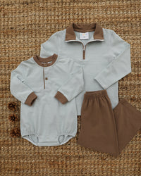 Nathan Bubble - Dusty Sage Stripe / Light Brown