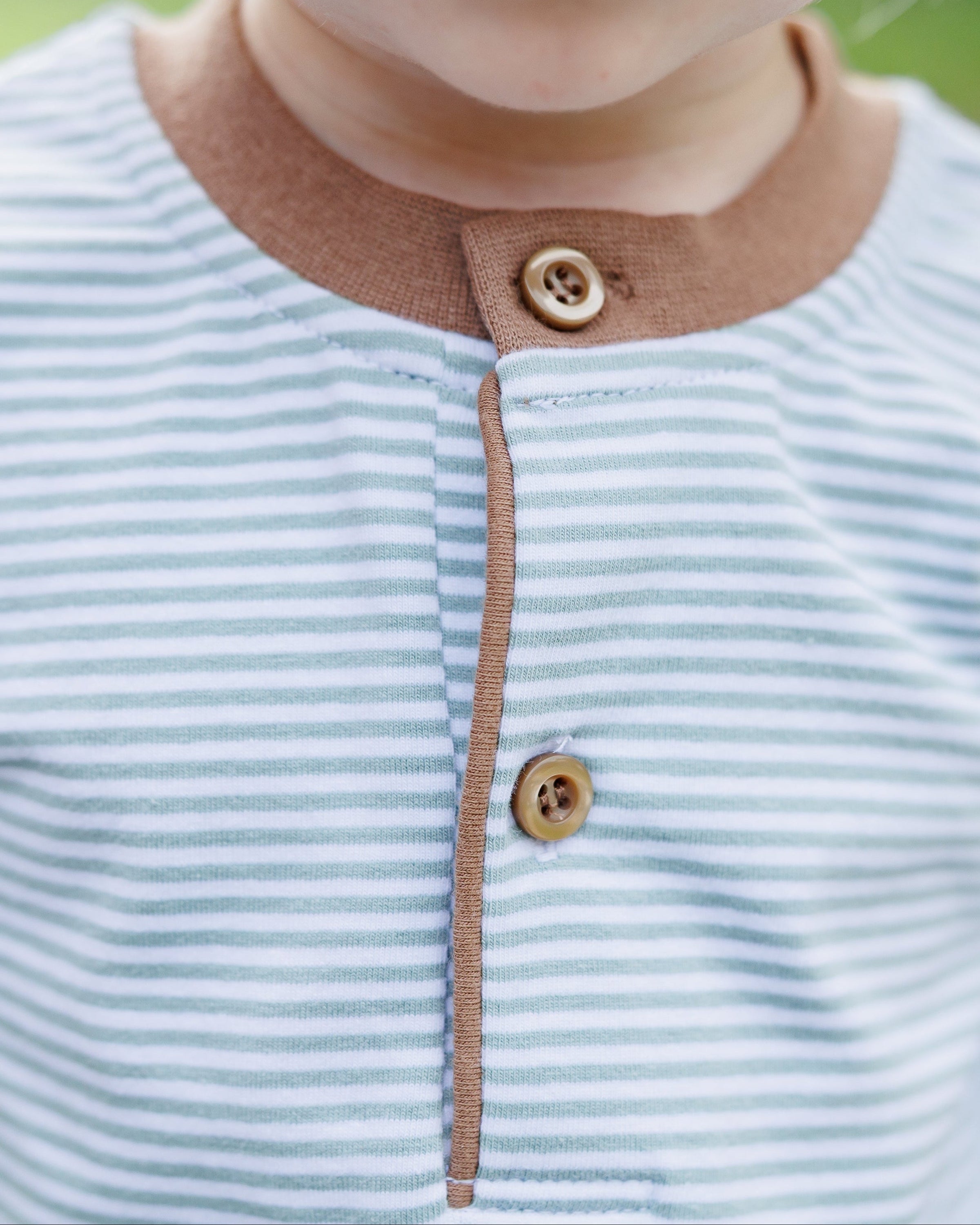 Nathan Bubble - Dusty Sage Stripe / Light Brown