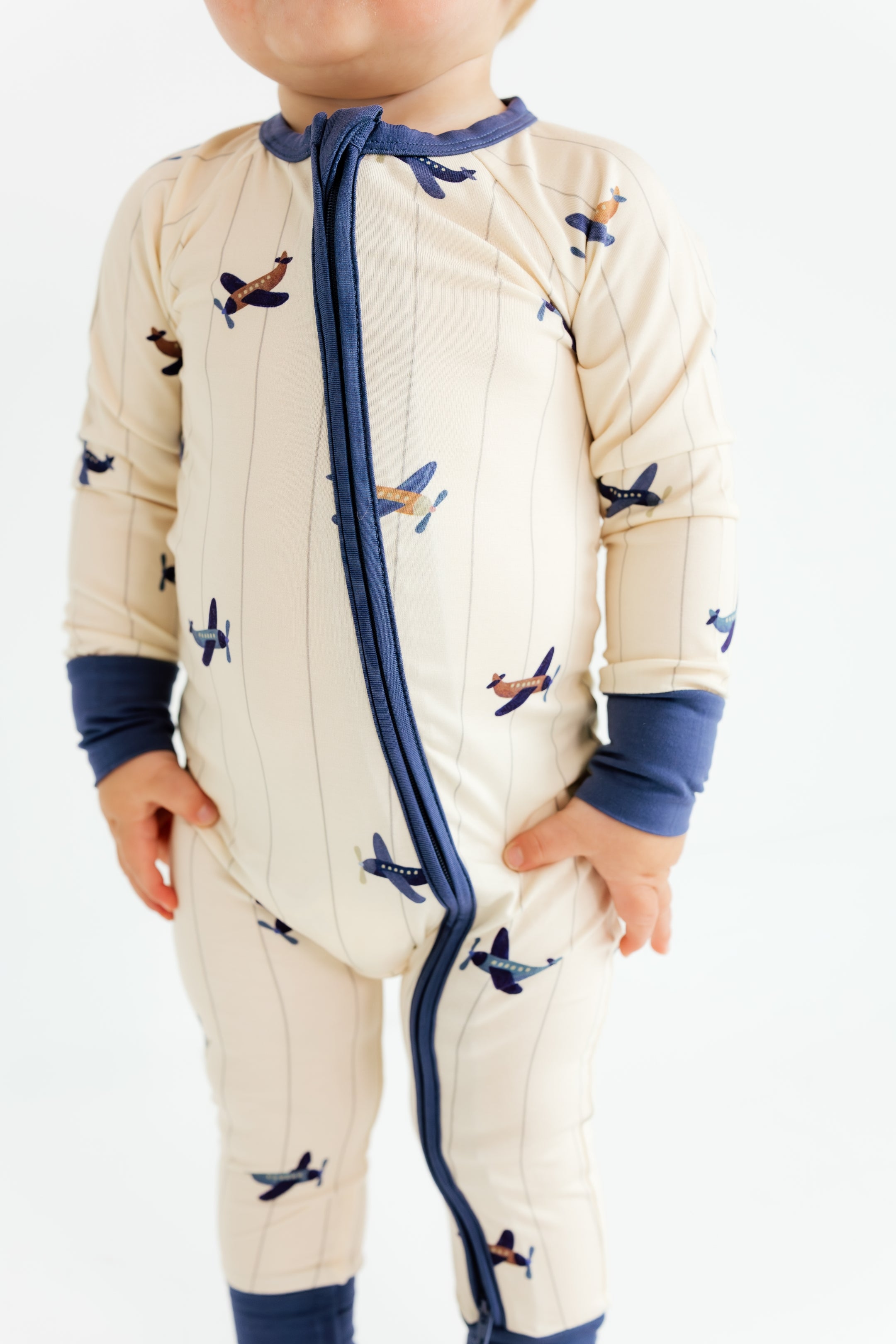 Airplane Zipper Romper Sleeper