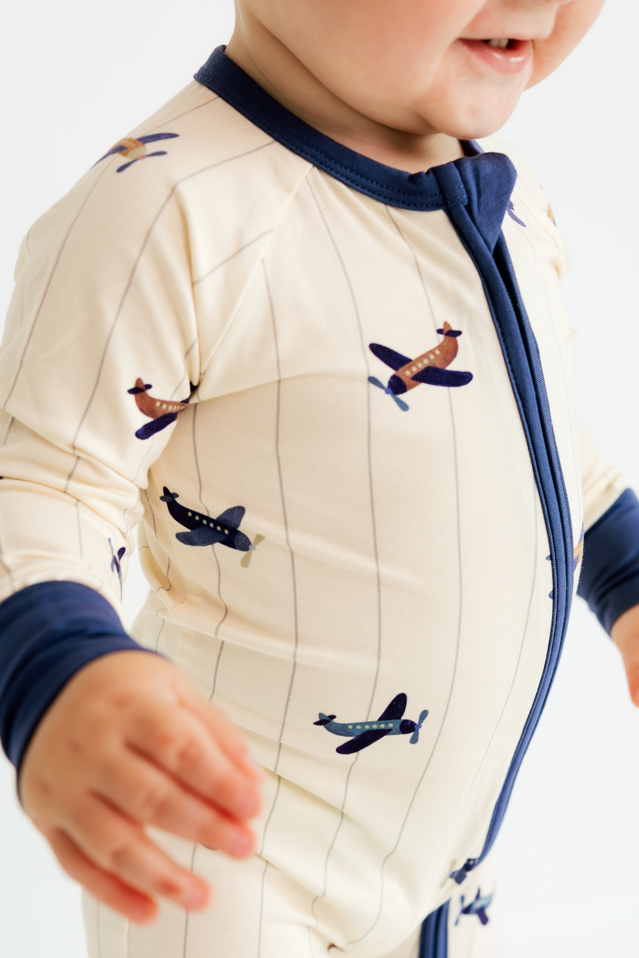 Airplane Zipper Romper Sleeper