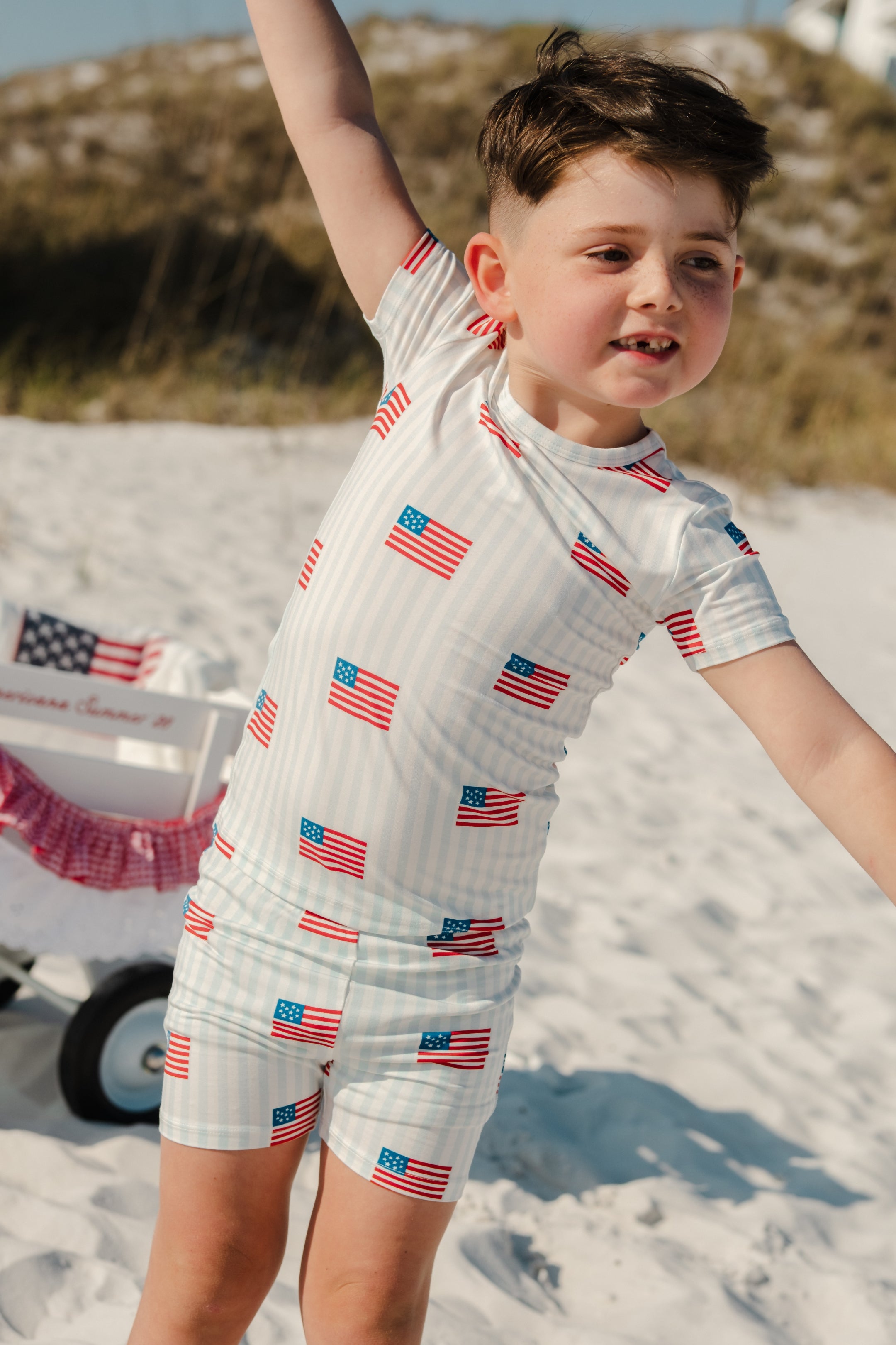 All American Short Sleeve Two Piece Set