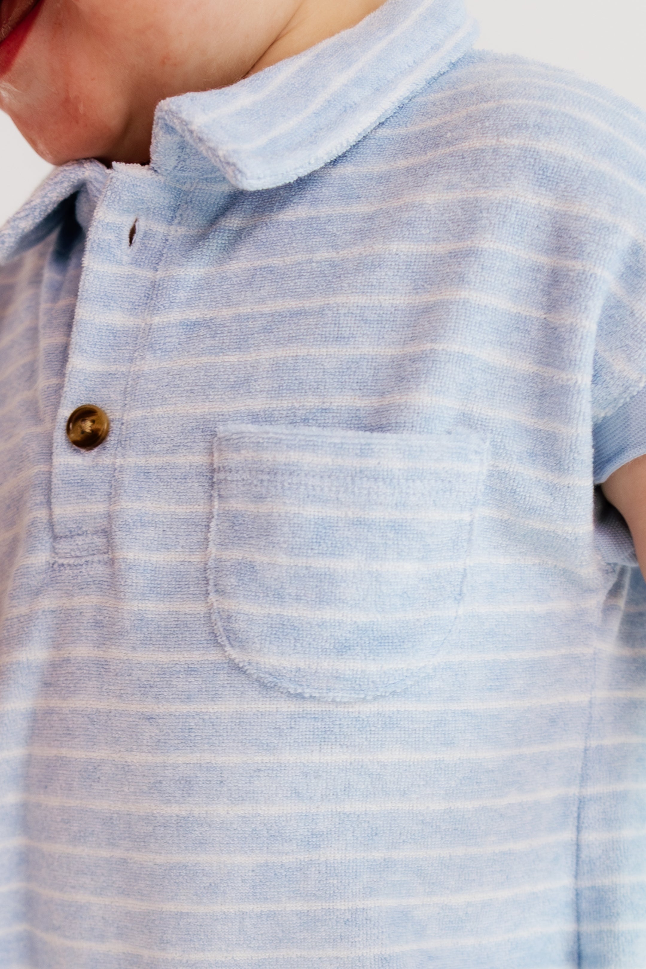Terry Cloth Button Romper