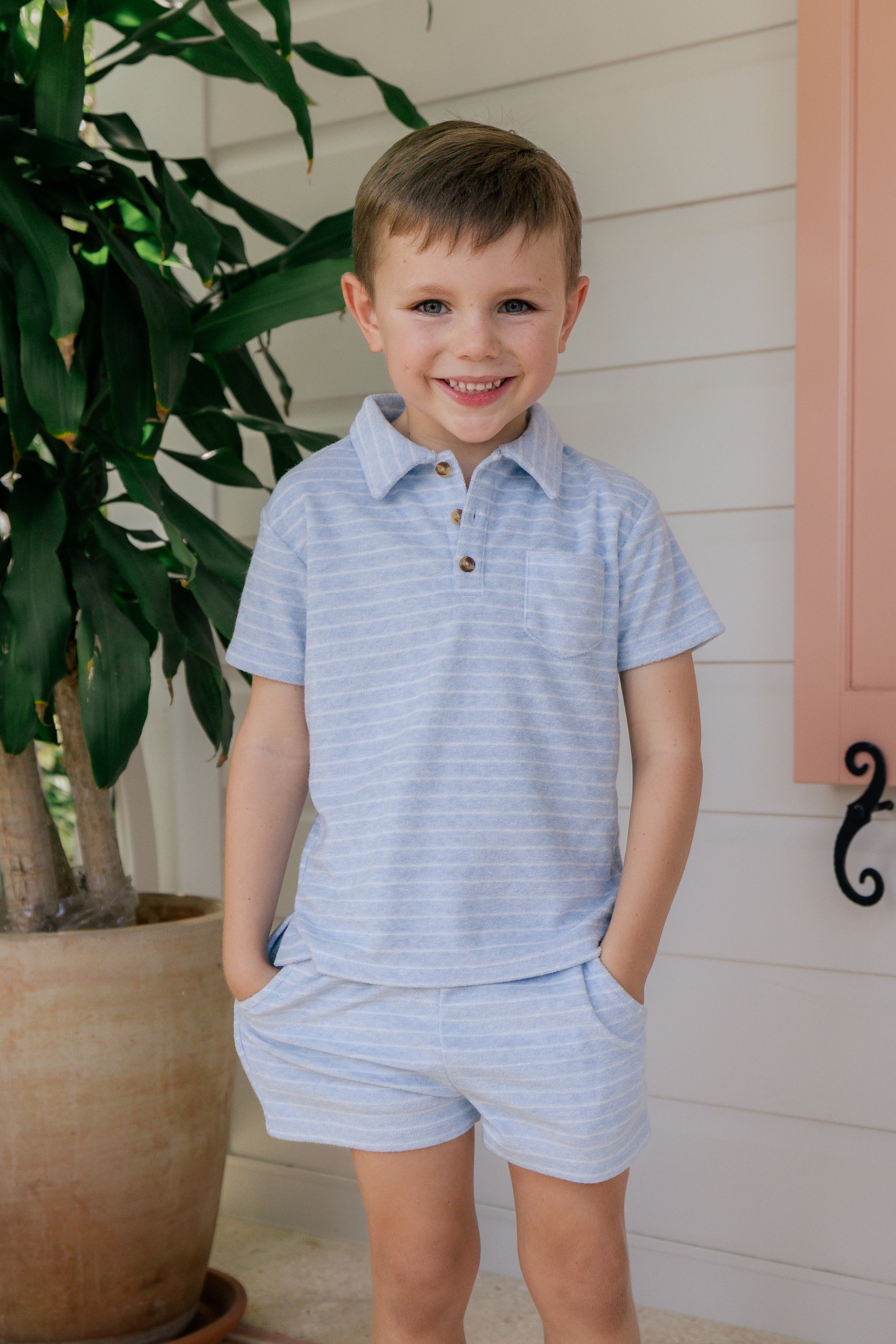 Polo Terry Two Piece Short Set