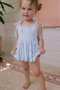 Floral Seashell Smocked Twirl Romper