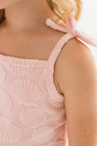 Pink Seashell Terry Tank Two Piece Set