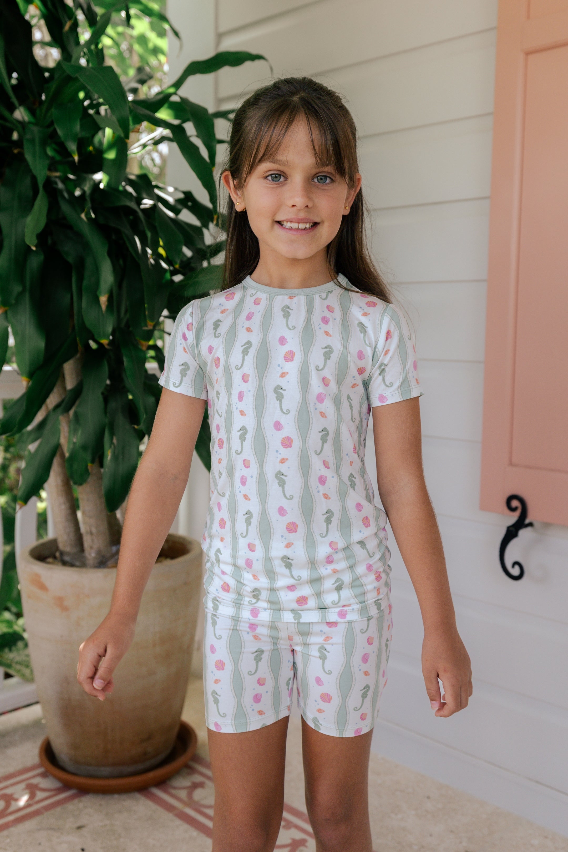 Shoreline Dreams Short Sleeve Two Piece Set