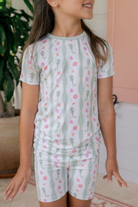 Shoreline Dreams Short Sleeve Two Piece Set