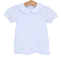 Peter Pan Collar Top - White