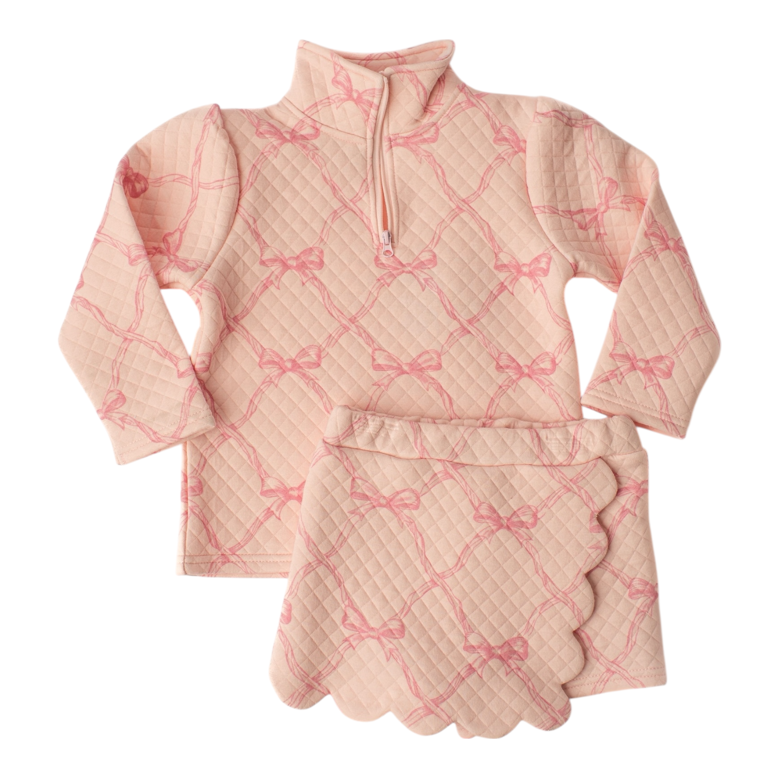 Kassidy Scalloped Skort Set - Dainty Bows