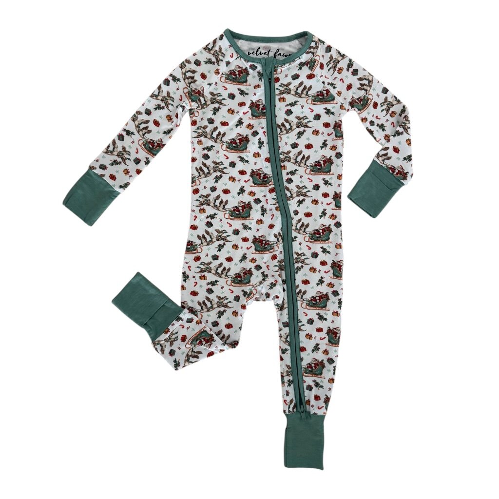 Bamboo Zipper Pajama - Mallards & Mistletoe