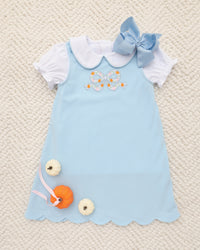 Pumpkin Bow Scallop Jumper Set