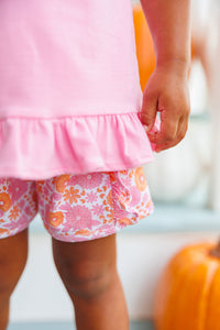 Pumpkin Petals Applique Ruffle Short Set