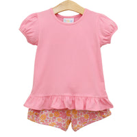 Pumpkin Petals Ruffle Short Set