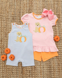 Pumpkins and Paws Ruffle Short Set