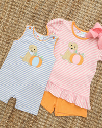 Pumpkins and Paws Ruffle Short Set