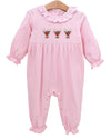 Run Run Rudolph Pink Ruffle Romper