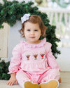 Run Run Rudolph Pink Ruffle Romper
