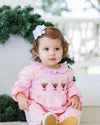 Run Run Rudolph Pink Ruffle Romper