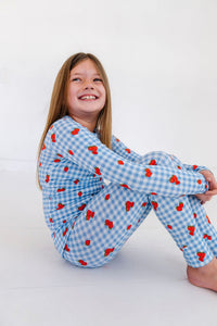 Strawberry Gingham Two Piece Set