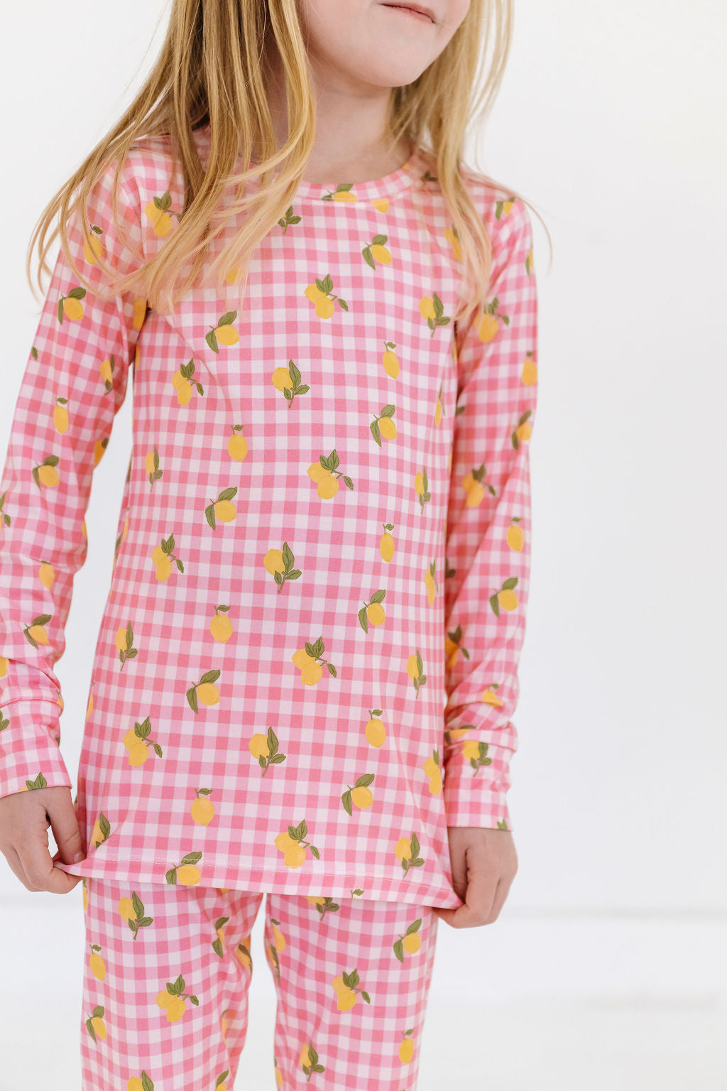 Lemon Gingham Two Piece Set