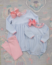 Sadie Bubble - Light Blue Stripe/Light Pink