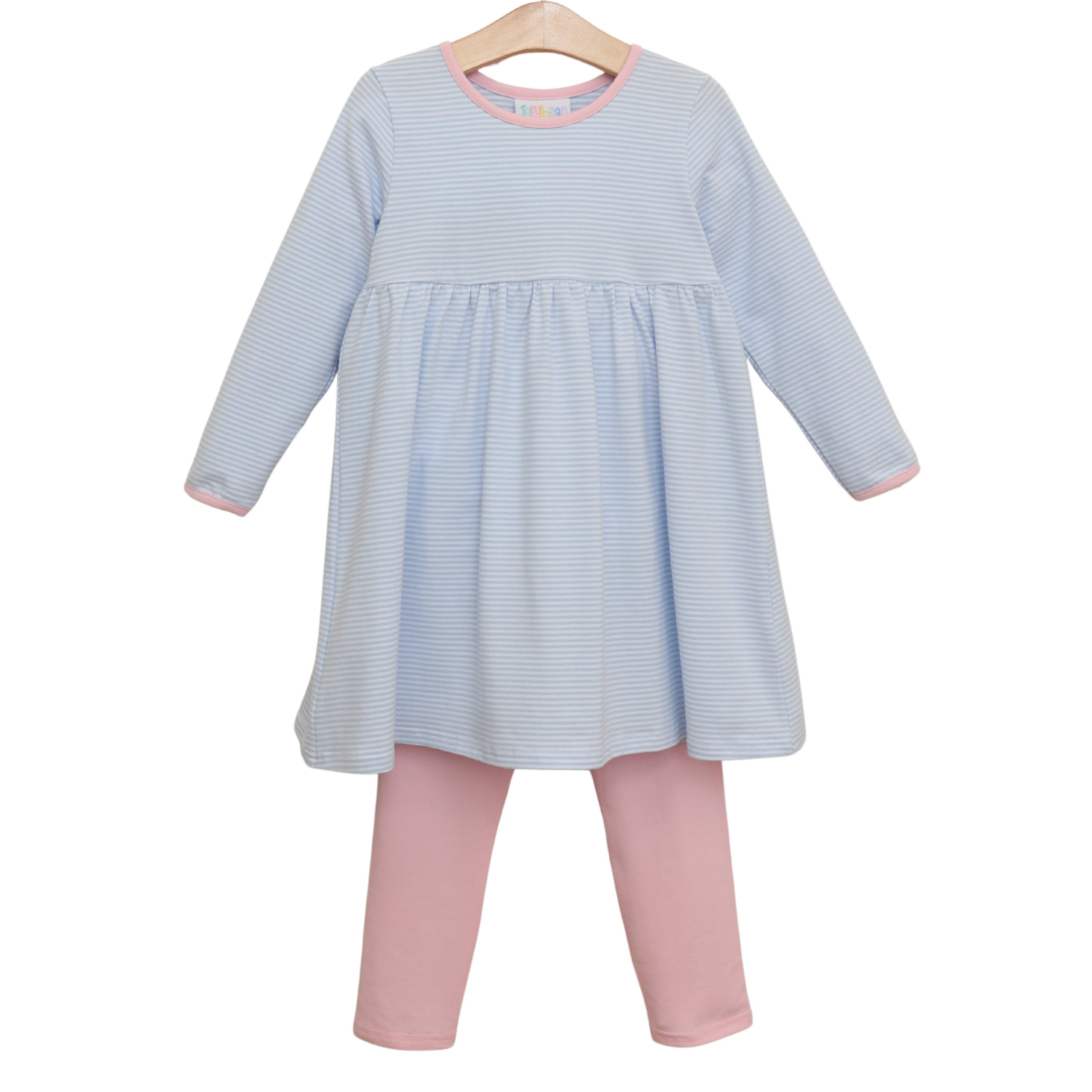 Sadie Pants Set - Light Blue Stripe/Light Pink
