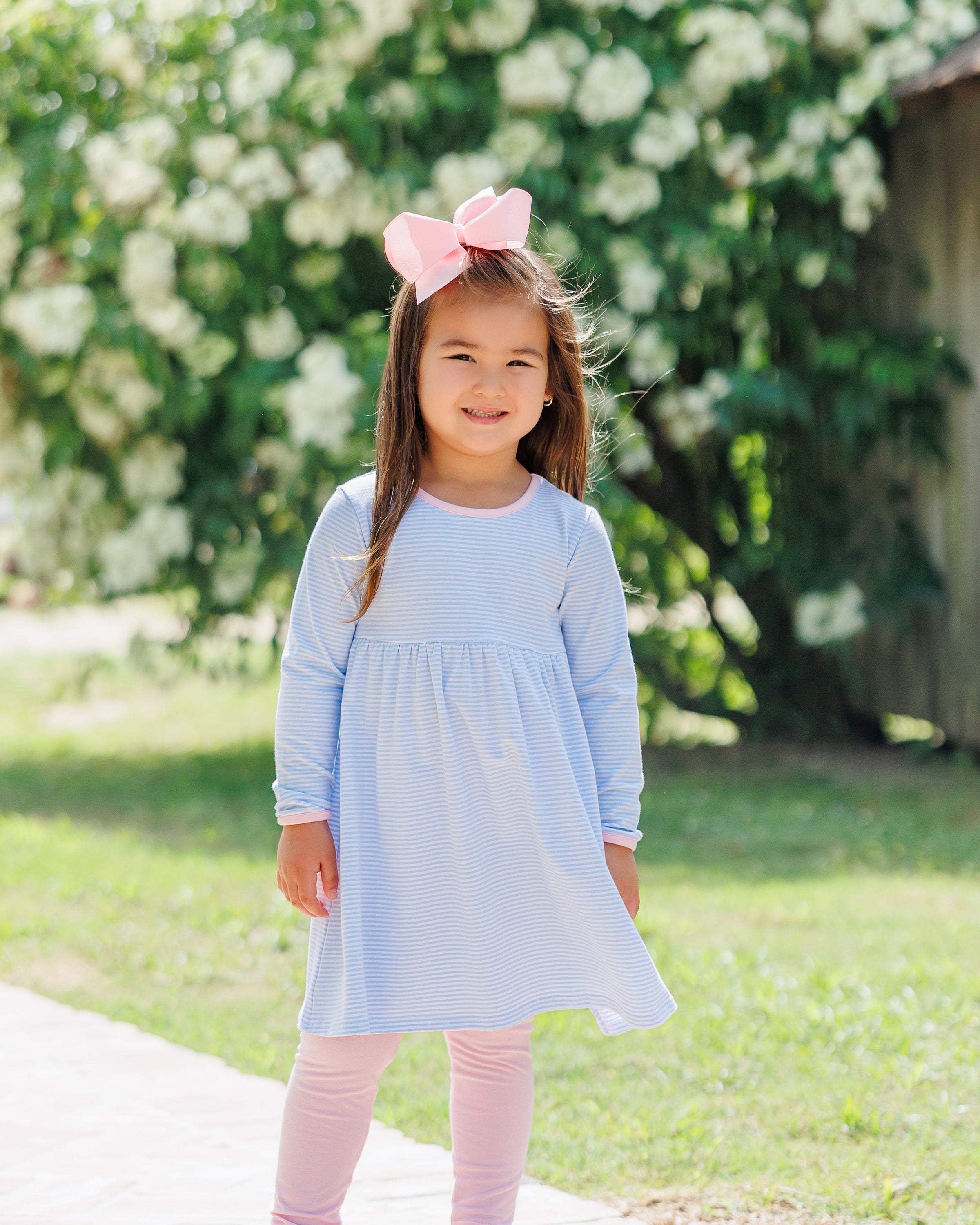 Sadie Pants Set - Light Blue Stripe/Light Pink
