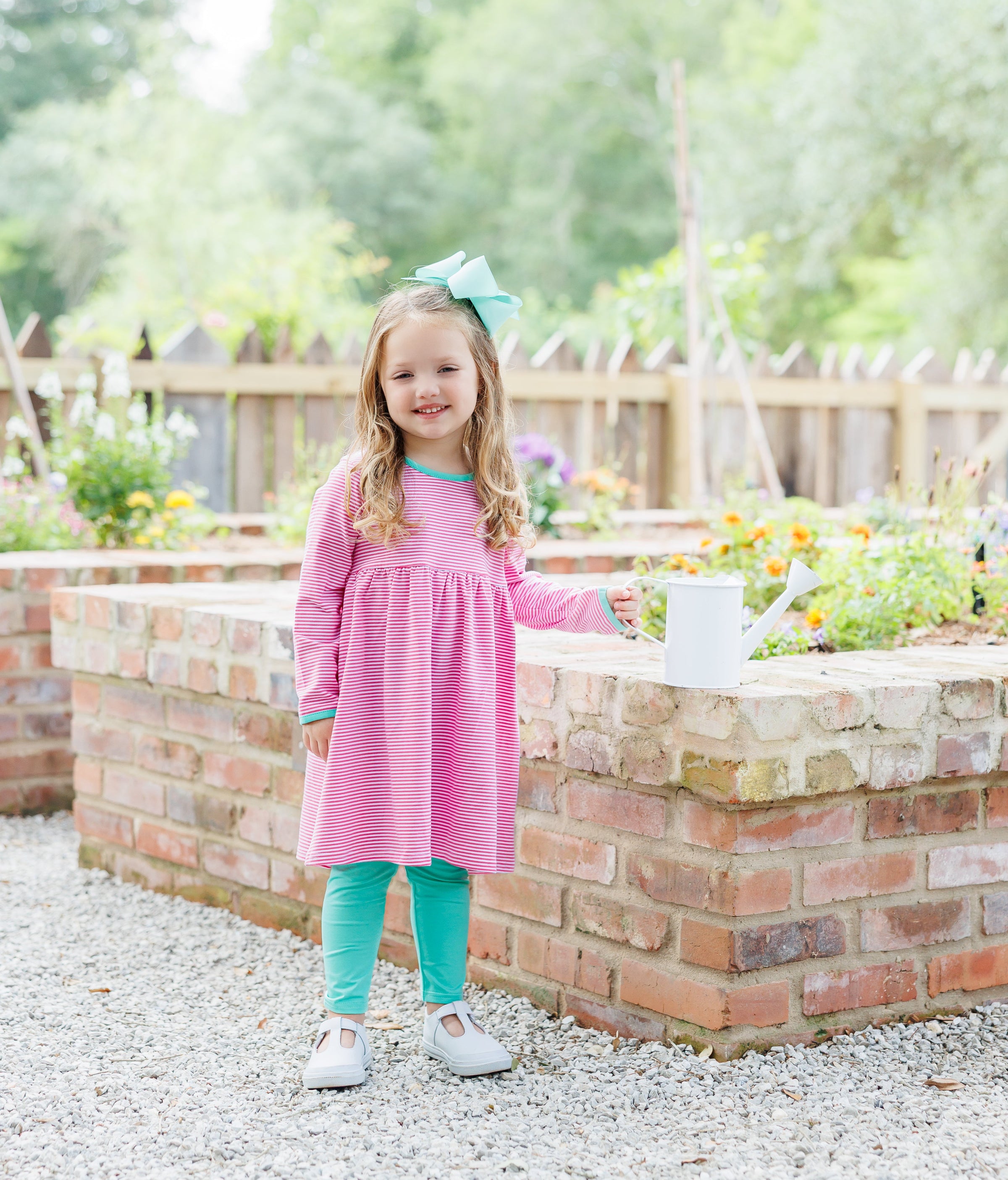 Sadie Pants Set - Pink Stripe/Mint