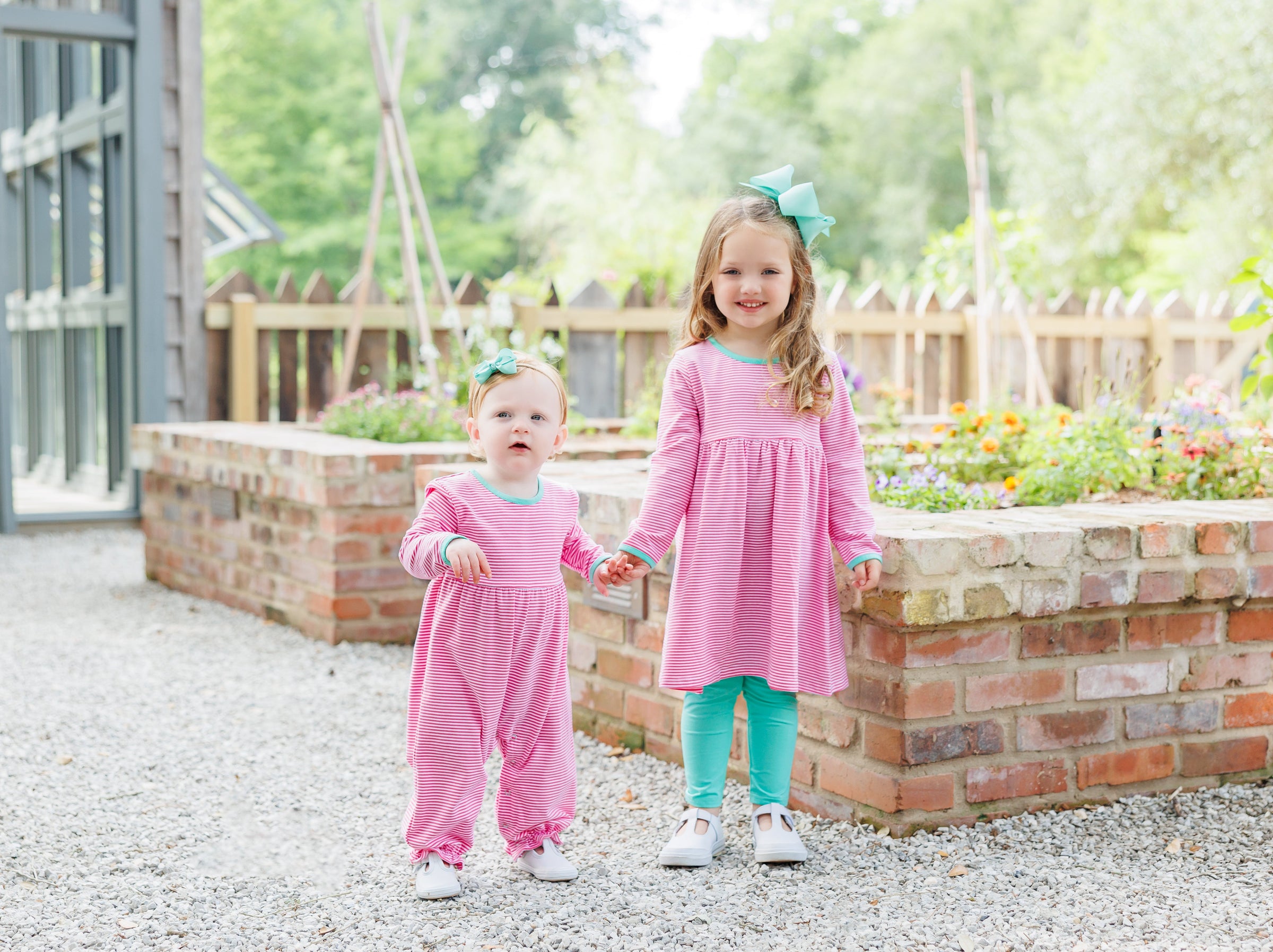 Sadie Pants Set - Pink Stripe/Mint