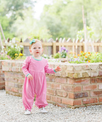 Sadie Romper - Pink Stripe/Mint