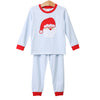 Santa Face Blue Gingham Set - Light Skin