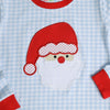 Santa Face Blue Gingham Set - Light Skin