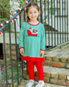 Santa Paws Ruffle Pants Set