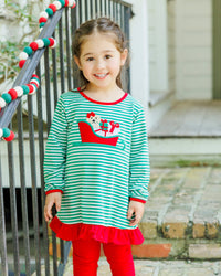 Santa Paws Ruffle Pants Set