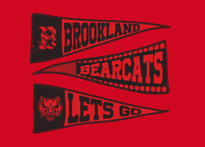 Brookland Bearcats Pennant Tee