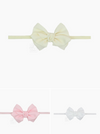 Pantyhose Headband w/ Mini Euro Bow