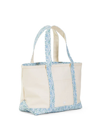 MEDIUM TOTE - COATED CANVAS NATURAL WITH HAMPTONS TRIM